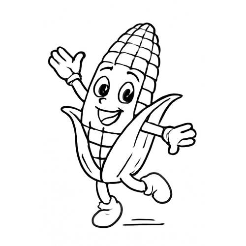 Tô màu bắp ngô cho bé 2025 – Tải PDF miễn phí