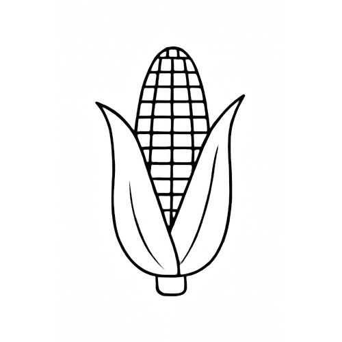 Tô màu bắp ngô cho bé 2025 – Tải PDF miễn phí