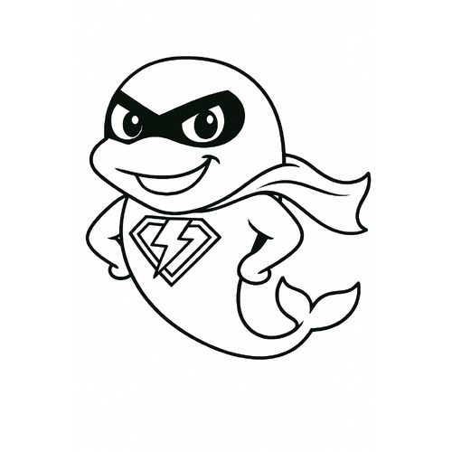 Tranh tô màu cá voi tô màu cho bé 2025 - PDF vui nhộn