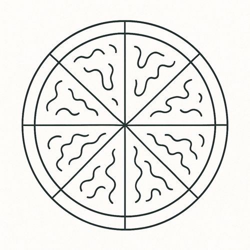 Tranh tô màu pizza cho bé 2025 - Tải PDF dễ dàng