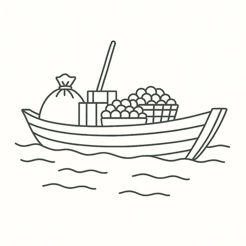 Tô màu chiếc thuyền cho bé đẹp, tải PDF miễn phí 2025