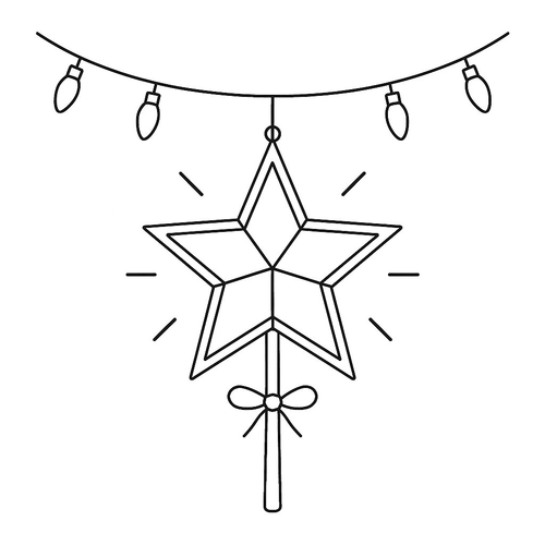 Tranh tô màu đèn ông sao cho bé – Hình tô màu đẹp 2025