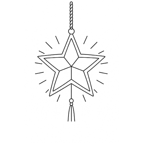 Tranh tô màu đèn ông sao cho bé – Hình tô màu đẹp 2025