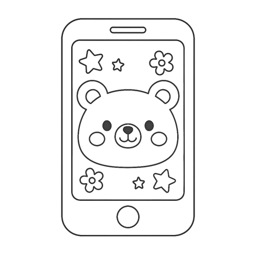 Tranh tô màu điện thoại cho bé – Hình tô màu đẹp 2025