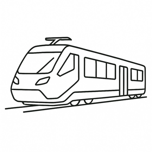 Tô màu đoàn tàu cho bé 2025 - Hình tô màu đẹp