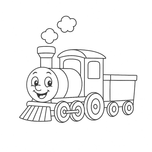 Tô màu đoàn tàu cho bé 2025 - Hình tô màu đẹp