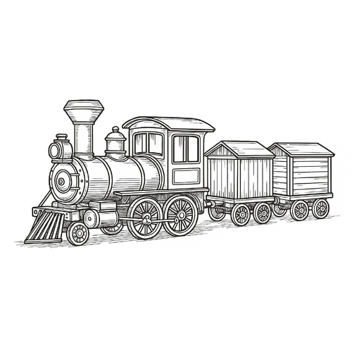 Tô màu đoàn tàu cho bé 2025 - Hình tô màu đẹp
