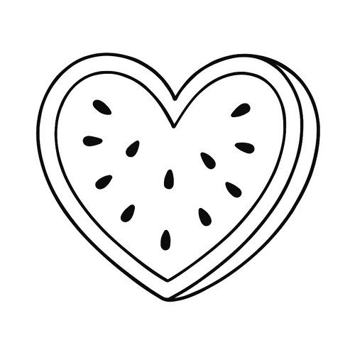 Tranh tô màu quả dưa hấu cho bé 2025 – Hình PDF miễn phí