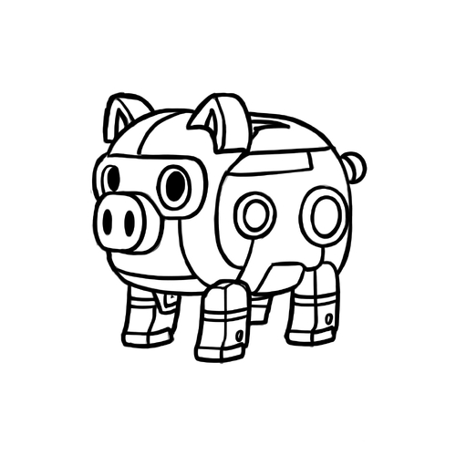 Tô màu heo đất cho bé 2025 - Hình tô màu dễ thương