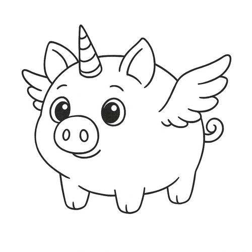 Tô màu heo đất cho bé 2025 - Hình tô màu dễ thương