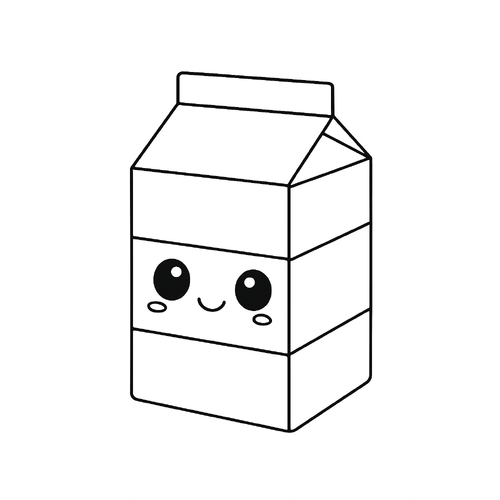 Tô màu hộp sữa cho bé 2025 - Hình tô màu dễ thương