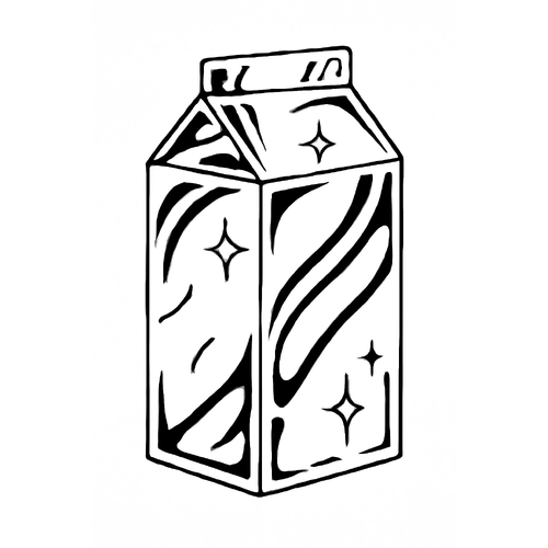 Tô màu hộp sữa cho bé 2025 - Hình tô màu dễ thương