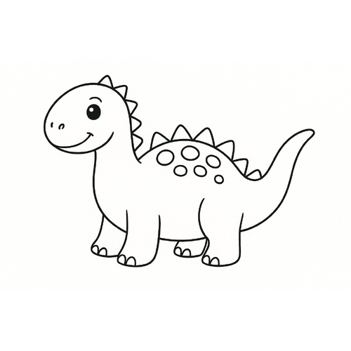 30+ Hình Tô màu Khủng long cho bé 2025 nhiều phong cách đáng yêu