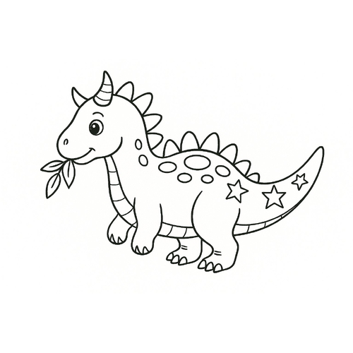 30+ Hình Tô màu Khủng long cho bé 2025 nhiều phong cách đáng yêu