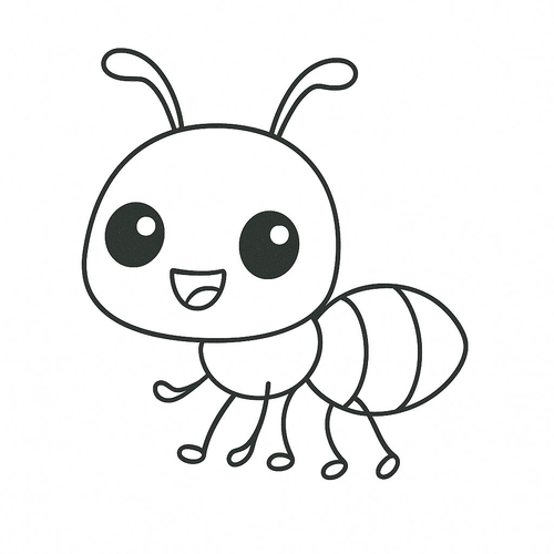 Tô màu con kiến cho bé 2025 – Tải PDF miễn phí