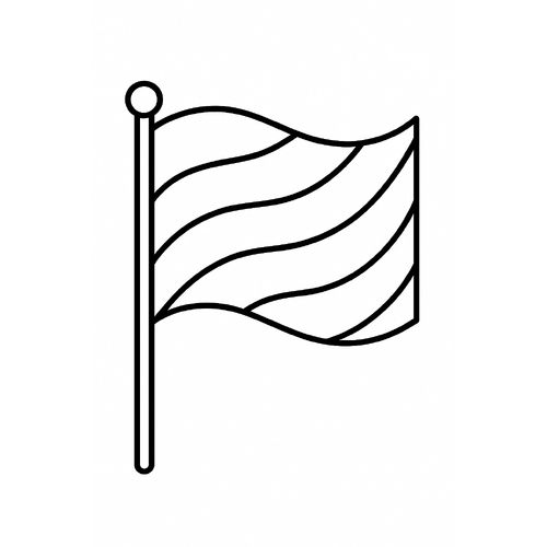 Tranh tô màu lá cờ cho bé 2025 – Tải PDF miễn phí