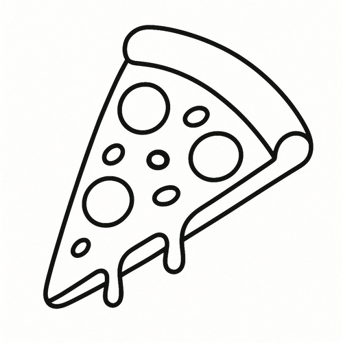 Tranh tô màu pizza cho bé 2025 - Tải PDF dễ dàng