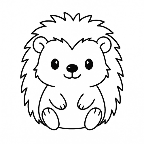 Tô màu con nhím cho bé dễ thương, tải PDF miễn phí 2025