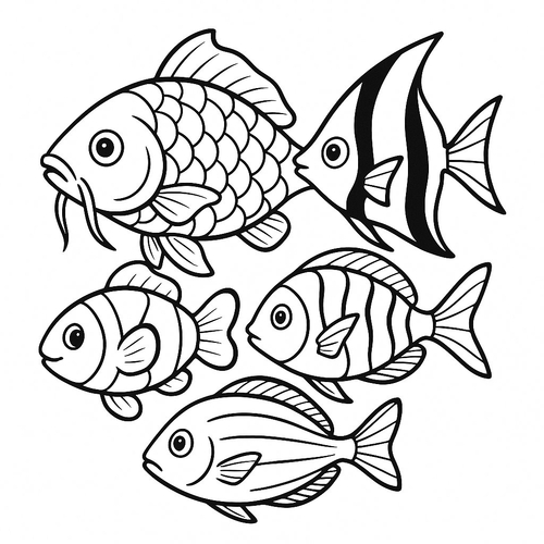 Tô màu cá chép cho bé 2025