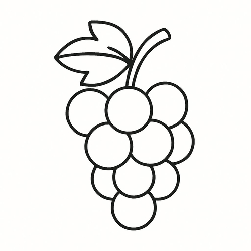 Tô màu chùm nho cho bé 2025