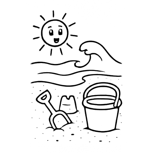 Tô màu bãi biển cho bé 2025