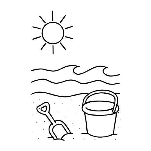 Tô màu bãi biển cho bé 2025