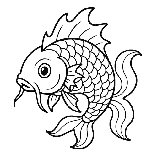 Tô màu cá chép cho bé 2025