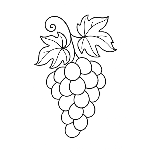 Tô màu chùm nho cho bé 2025