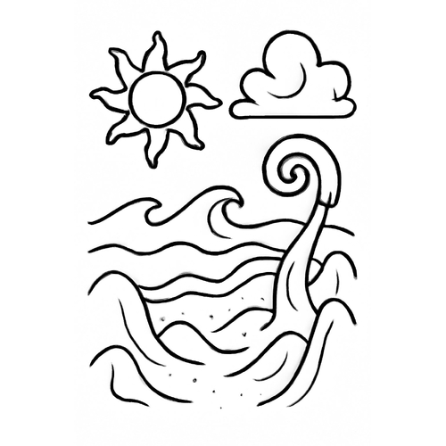 Tô màu bãi biển cho bé 2025