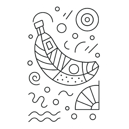 Tranh tô màu quả chuối cho bé 2025 tải PDF miễn phí