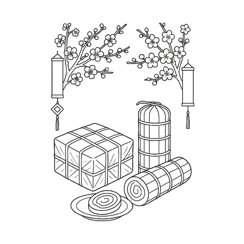 29 + Tranh tô màu ngày Tết 2025 đa dạng đề tài cho bé thích thú