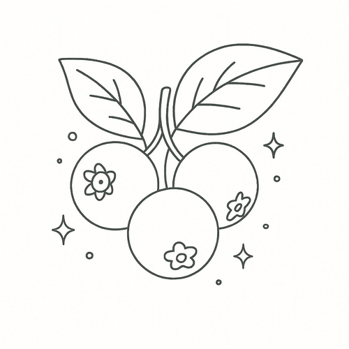 Tranh tô màu quả cho bé 2025 – Hình tô màu PDF miễn phí