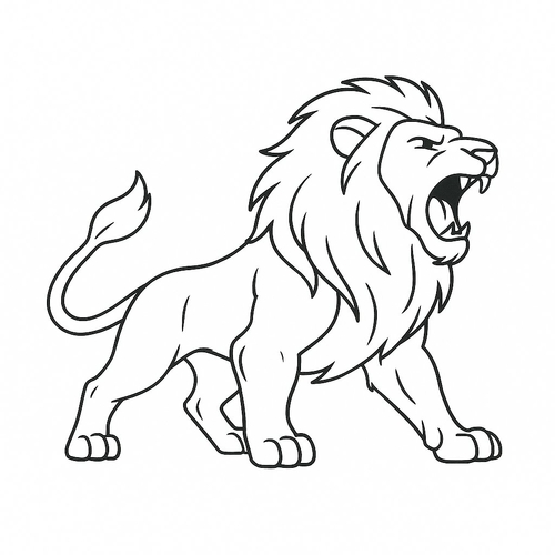 Tranh tô màu sư tử tô màu cho bé 2025 - PDF sinh động