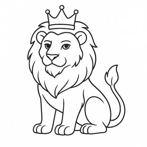 Tranh tô màu sư tử tô màu cho bé 2025 - PDF sinh động