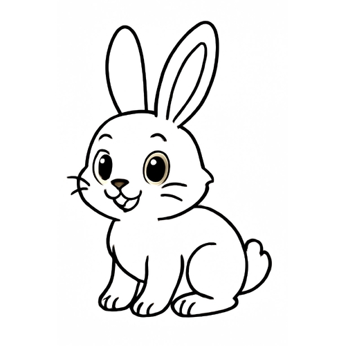 Tô màu hình con thỏ cho bé 2025 – Tải PDF miễn phí