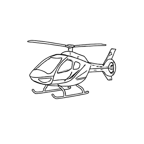 Tranh tô màu máy bay trực thăng cho bé 2025 – Hình PDF miễn phí