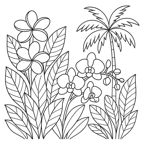 Tranh tô màu vườn hoa cho bé – Hình tô màu đẹp 2025