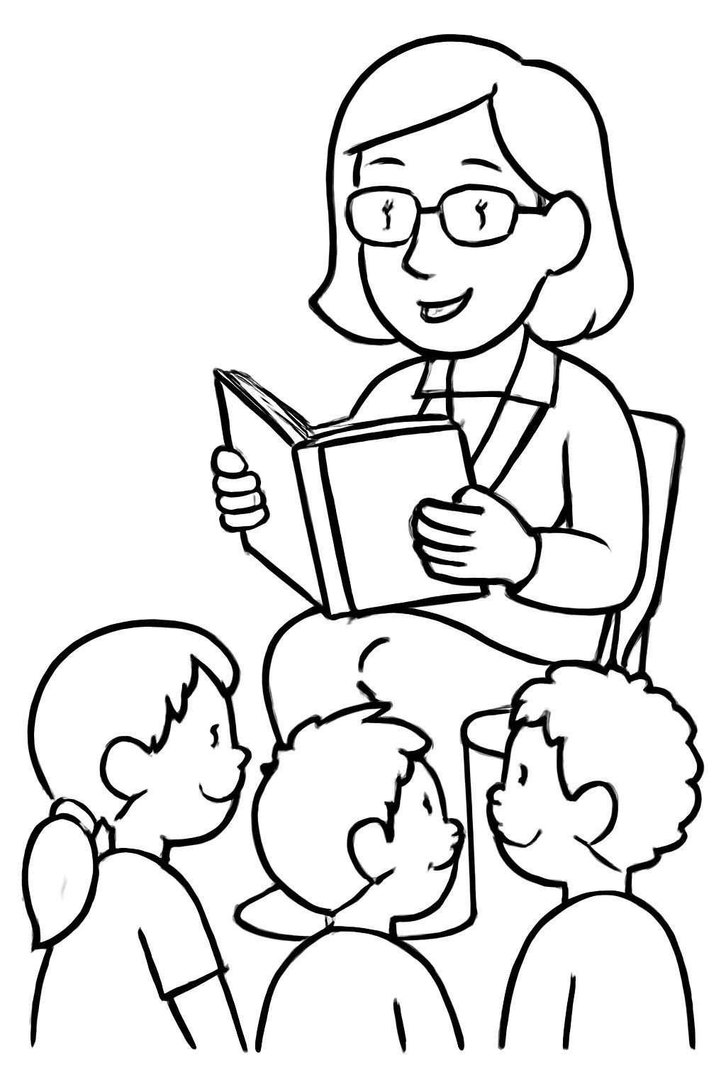 Giáo viên đọc sách