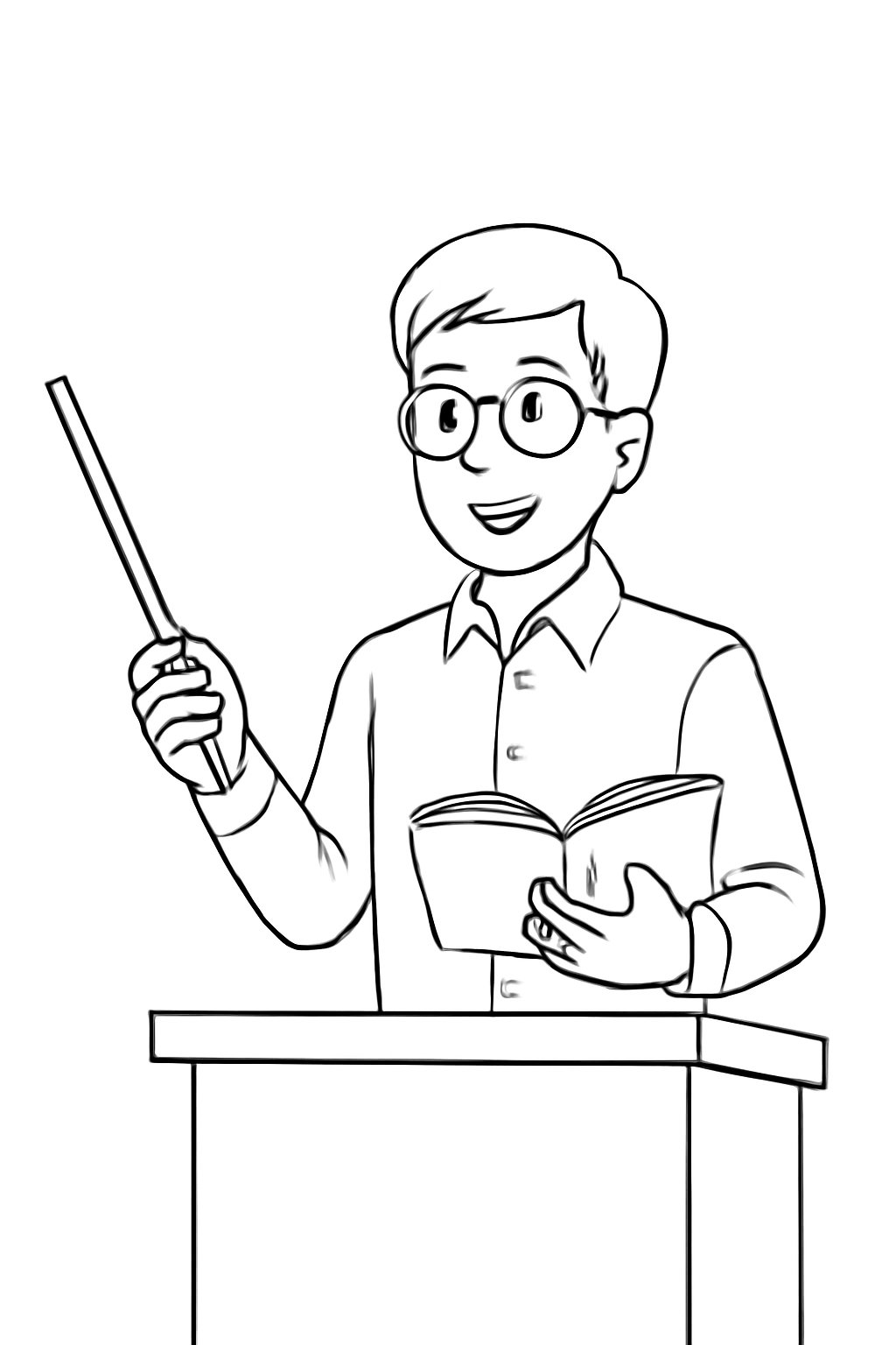 Giáo viên trên bục giảng