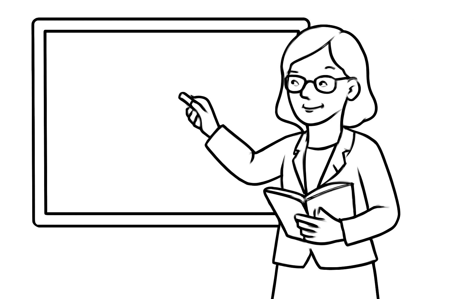 Giáo viên và bảng đen