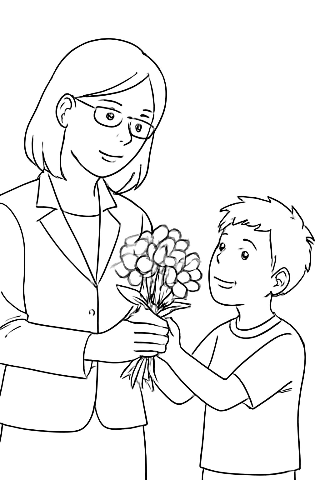 Tranh tô màu nghề giáo viên cho bé PDF đẹp nhất 2025