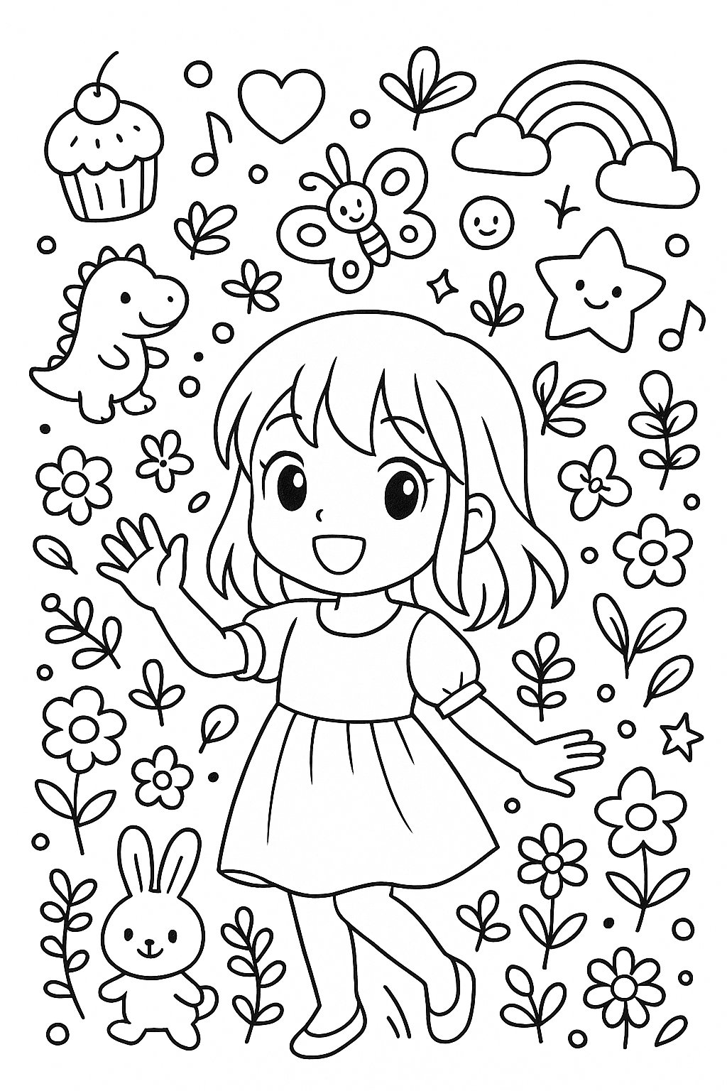 Tranh tô màu cho bé gái 8 tuổi PDF đẹp, dễ in 2025