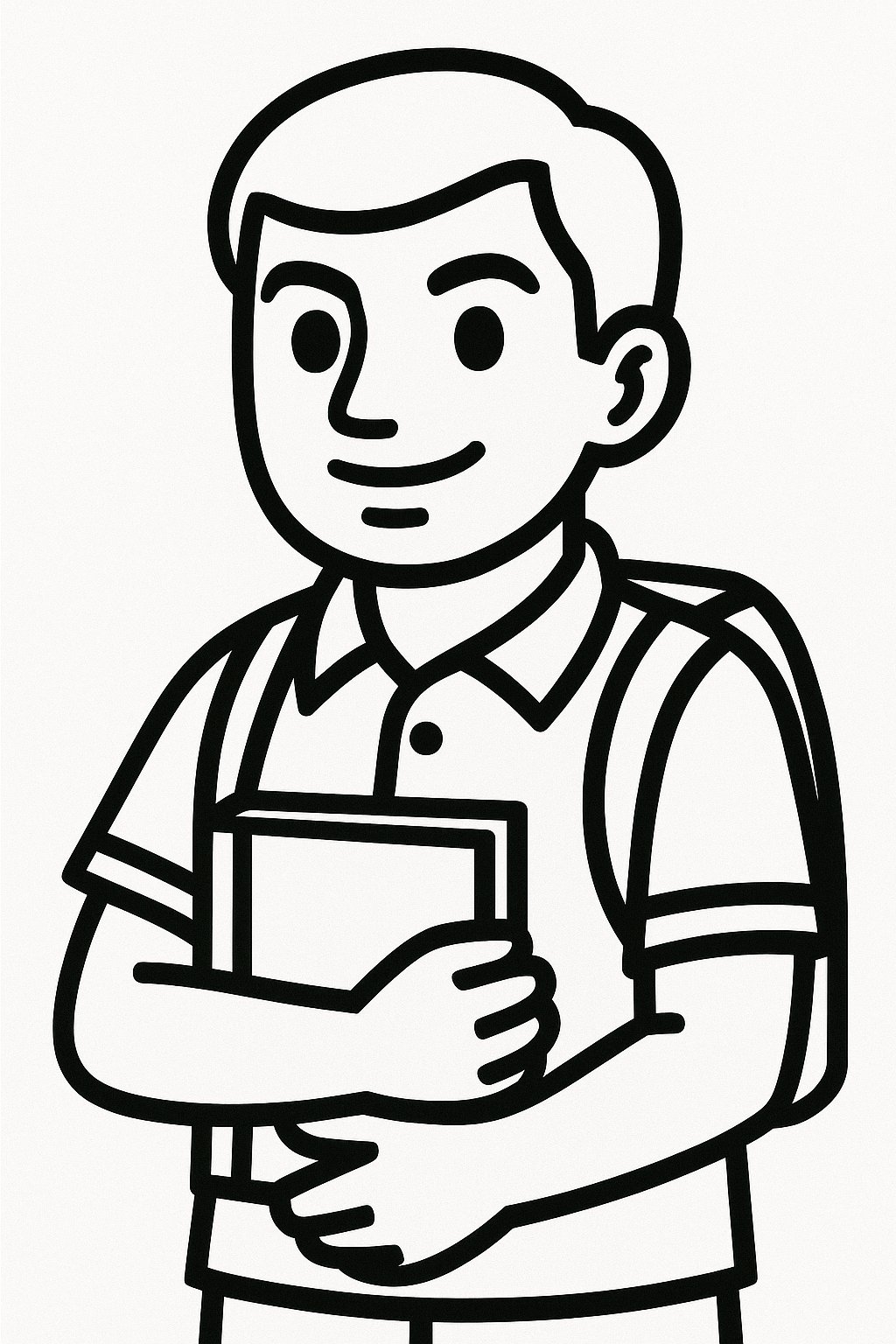 Tranh tô màu bé đến trường cho bé 2025