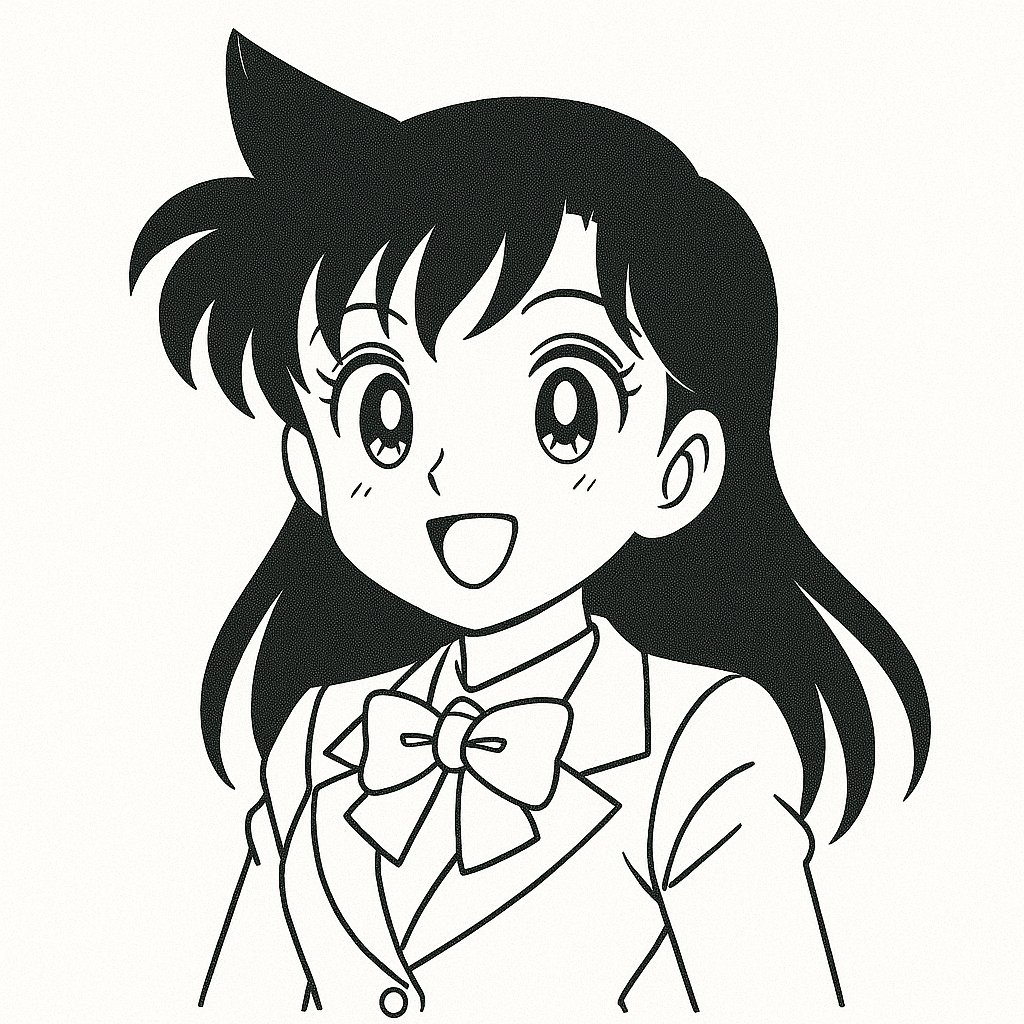 Tranh tô màu Ran Mori cho bé 2025 – Tải PDF miễn phí