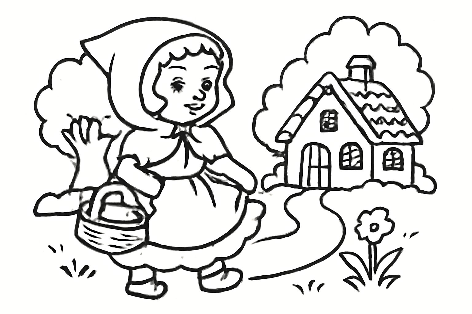 Tranh tô màu truyện cáo thỏ và gà trống cho bé 2025