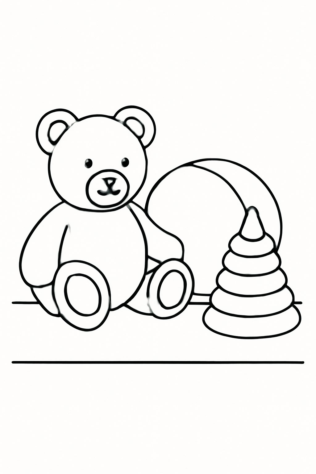 Tranh tô màu đồ chơi trường mầm non cho bé 2025