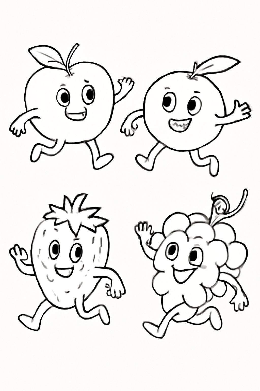 Trái cây tô màu cho bé 2025 – Tải PDF miễn phí