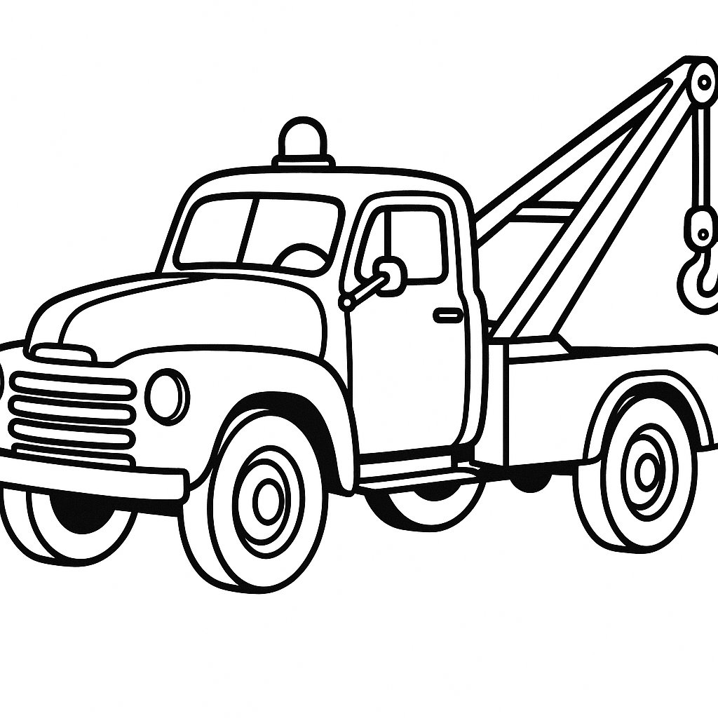 Tranh tô màu xe cứu hộ cho bé 2025 – Tải PDF miễn phí