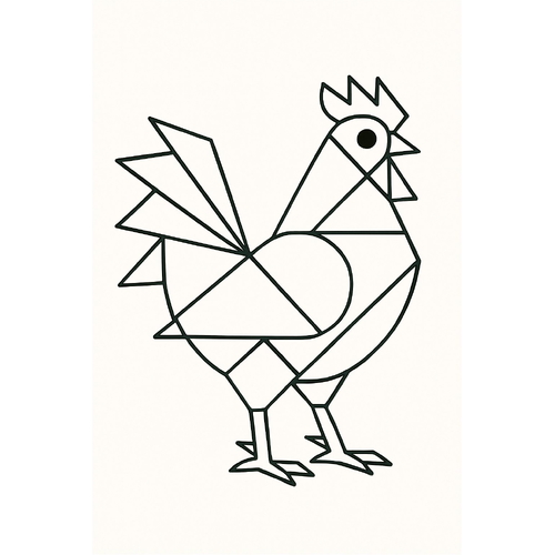 Hình tô màu con gà cho bé 2025 - PDF miễn phí