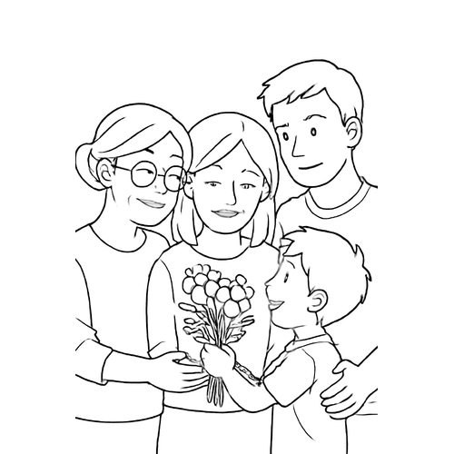 Tranh tô màu ngày 8 3 cho bé PDF đẹp, dễ in nhất 2025